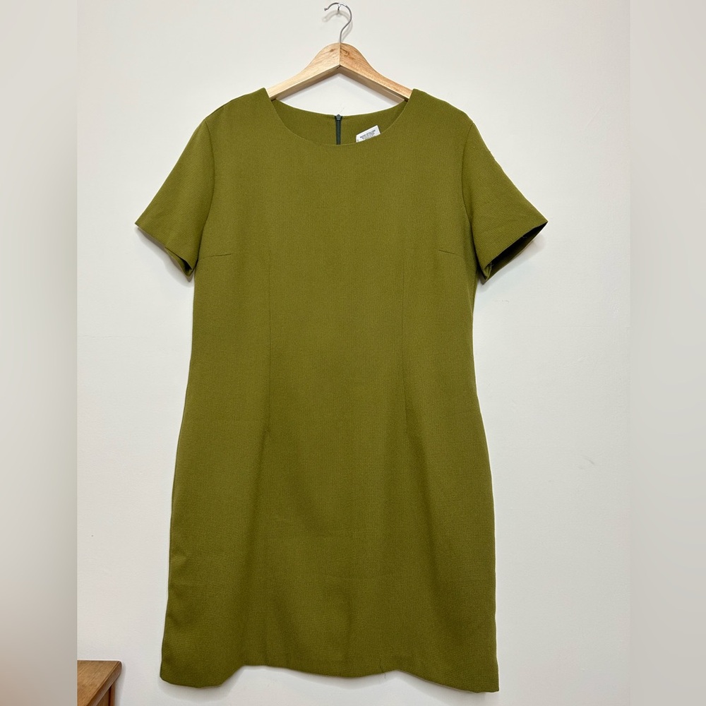 Vintage Olive Green Mini Dress